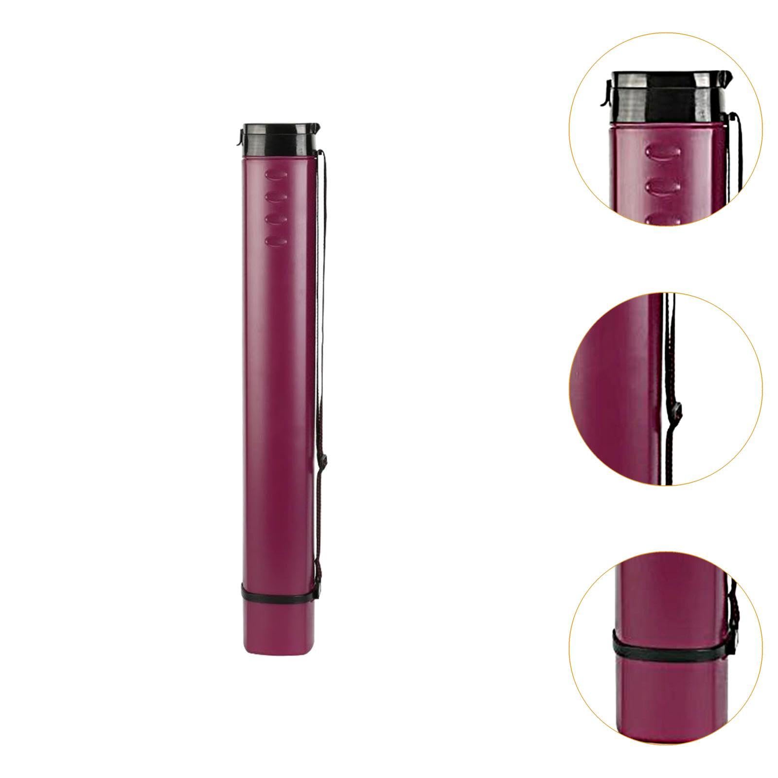 Generic Tube à Affiches Extensible, Porte-rouleau, étui de Transport, Multifonctionnel, 62 à 105 Cm, Porte-documents Télescopique, Tube à Dessin, Violet Foncé