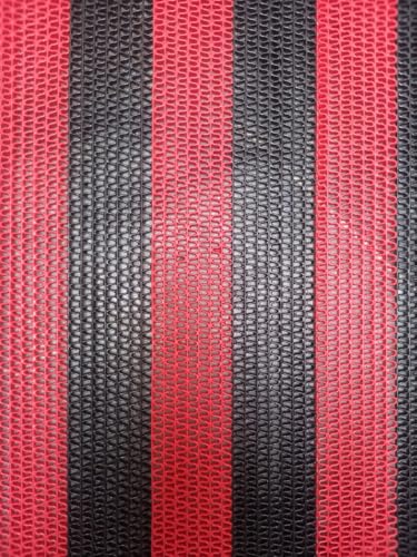 Image of Double Colour Anti Skid & Multipurpose /Bathroom Mat /Shower Mat /Carpet /Rugs /Rainmat /Swimming Pool Mat|Waterproof Doormat for Indoor /Outdoor Home Office Entrance| (Black-Red, 16 inchx24 inch)