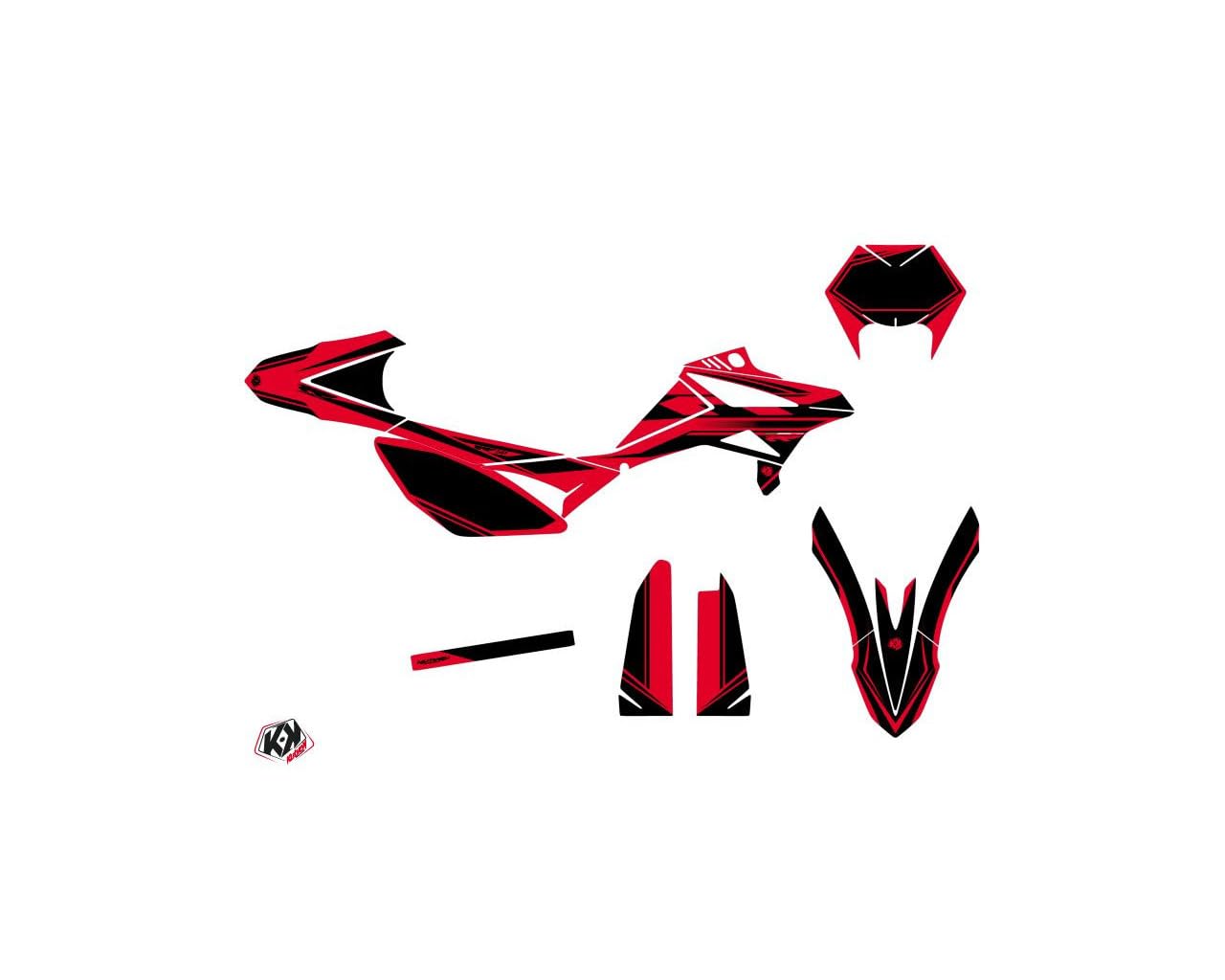 KUTVEK - Kit Deco 50Cc Firenze Beta Rr 50 Enduro Rouge Noir