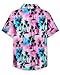 Boys Button Down Shirt Size 4t 5t Fashion Pink Orange Palm Short Sleeve Funky Tropical Tops