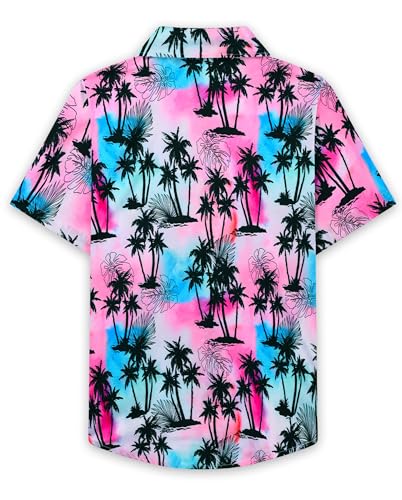 Boys Hawaiian Shirts Summer Short Sleeve Button Down Tropical Tops for Kids Child Beach Outdoor Party2
