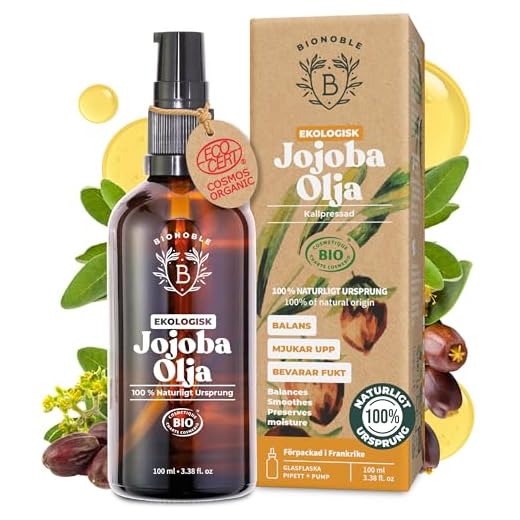 EKOLOGISK JOJOBAOLJA | 100% Ren, Naturlig & Kallpressad | Ansikte, Kropp, Hår, Skägg, Naglar | Vegan & Cruelty Free | Jojoba Oil | Glasflaska + Pipett + Pump (100ml)