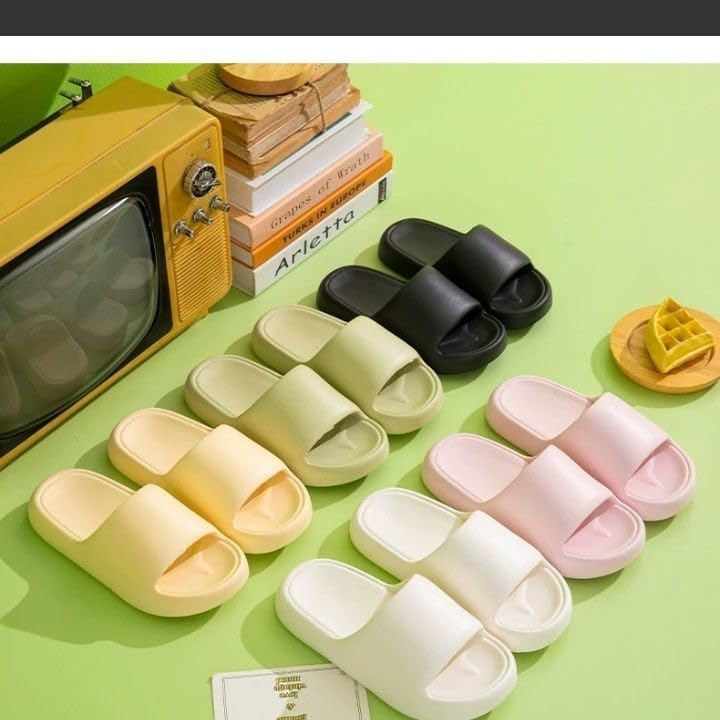 Image of DRUNKEN Slippers For Men Winter Sandals Casual Flats Home Footwear Man Girls Sliders Flip Flops Chappals Ladies Clogs Sleeper Slides Stylish Ortho Soft