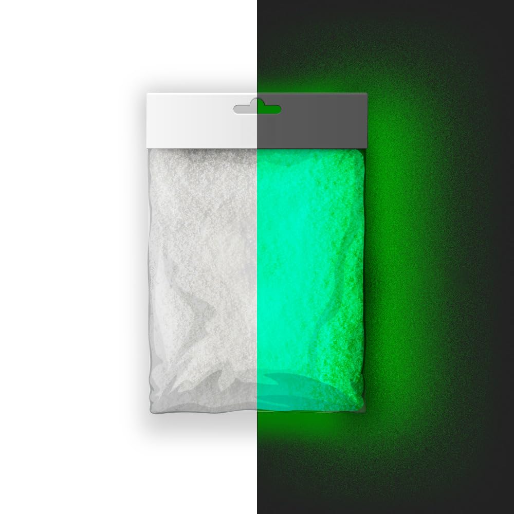 Americos Neon Glow in Dark Radium Powder for Arts & Crafts, Resin, Body Paint, Clothes, Décor, Jewelry, Toys & DIY Projects – Bright Luminous Pigment (Green_10g)-image-30