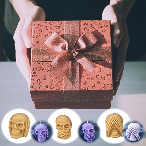Candle Making Molds, Resin Molds Silicone 3D Skull Candle Molds Set Soap Molds For Halloween Party For Diy Candle Making Chocolate Soap Candy Handmade Art Crafts (Size : Ghost3) #TOP6