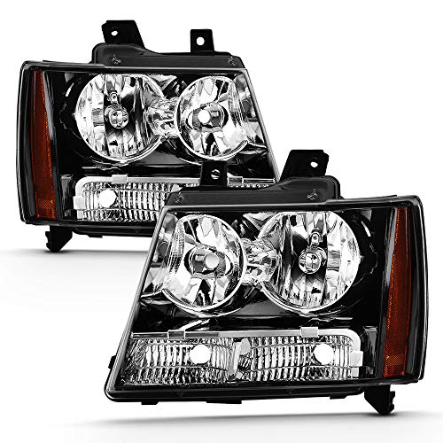 ACANII - For 2007-2014 Chevy Suburban Tahoe Avalanche [Factory Style] Headlights Headlamps Pair Set Assembly Left+Right