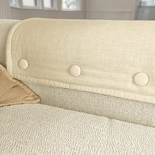 Primpins Upholstery Tacks - 20 Colors Available - Fabric Covered Button Twist Pins - For Slipcovers, Armrest Covers, Armchair Caddies, Bed Skirts, Headliners (Set Of 24, Ivory) #TOP1