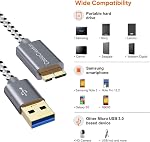 CableCreation USB3.0 External Hard Drive Cable 3.3FT, USB 3.0 Micro B Cable 5Gbps Data, USB 3.0 External Hard Drive Cord Works for WD Toshiba Seagate Hard Drive Galaxy S5, and More 1m
