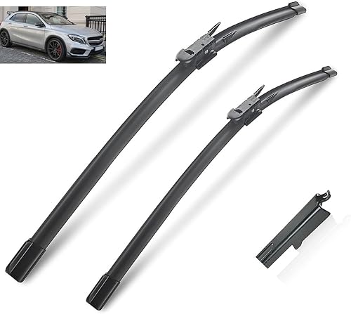 Limpiaparabrisas delantero de automóvil compatible con Mercedes-Benz GLA-Class X156 2013-2015 cepillos de parabrisas de 24 pulgadas + 19 pulgadas