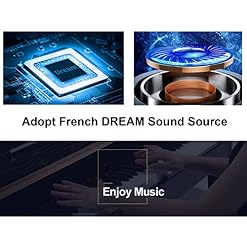 Clavier de piano numérique à 88 touches avec tabouret, support de meuble, piano numérique domestique USB/MIDI for débutant et professionnel (Color : White_Without light) - Les Beatles, Paul McCartney, John Lennon, RIngo Starr, George Harrison Clavier de piano numérique à 88 touches avec tabouret, support de meuble, piano numérique domestique USB/MIDI for débutant et professionnel (Color : White_Without light) – Image 4