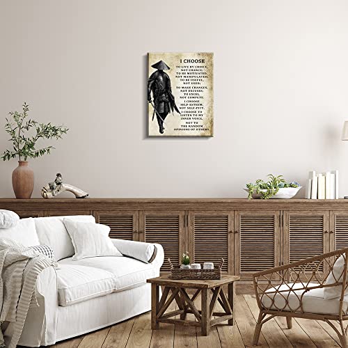 Creoate Inspirational Wall Art Samurai Poster Canvas Print Fremed Artwork Vintage Japanese Canvas Wall Decor For Home Office Bedroom #TOP4