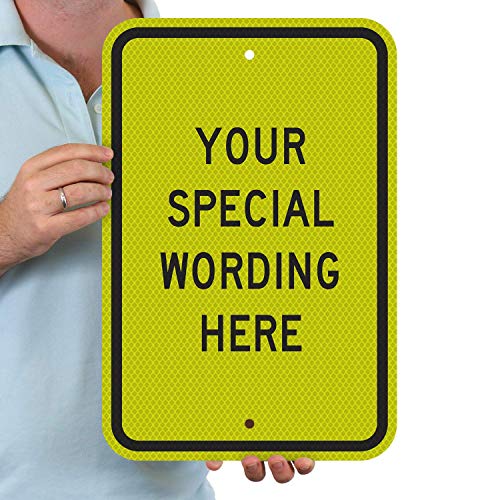 Customizable Fluorescent Diamond Grade Sign