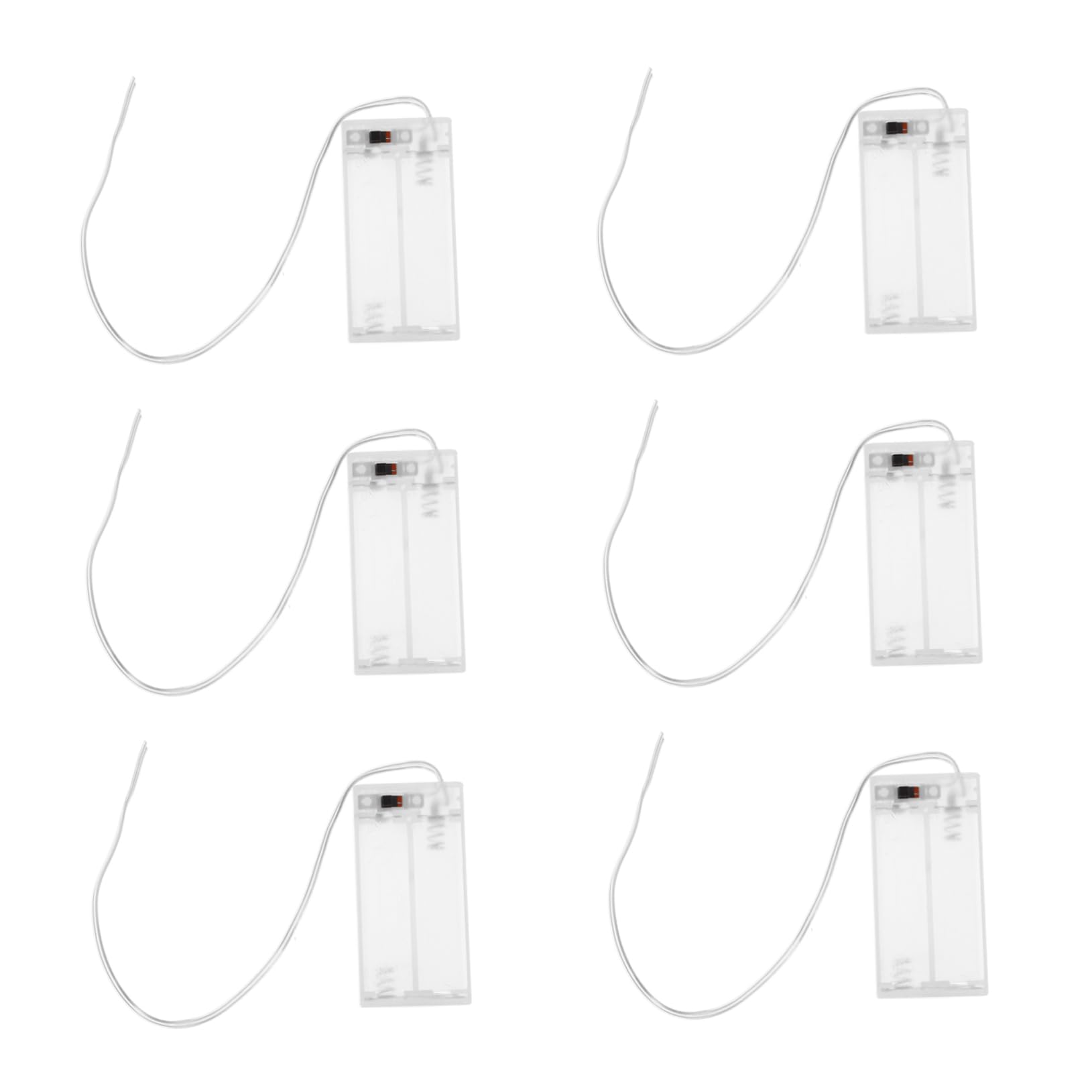 Sosoport 5 Set Accessori Per Scatola Batteria Di Novità Custodia Per Batterie Portaoggetti Leggero Piccola Custodia Di Plastica Batterie Accessori Abs Trasparente 10 Pezzi*5