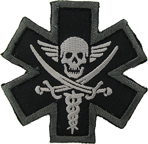 MilSpec Monkey Tactical Medic Pirate Morale Patch (SWAT (Black))
