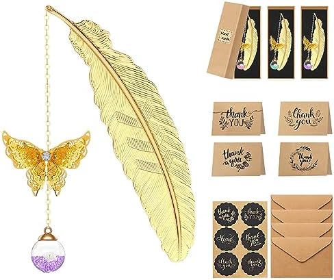 homicozy 3PCS Marcapáginas de Metal, Marcapáginas de Mariposa de ...