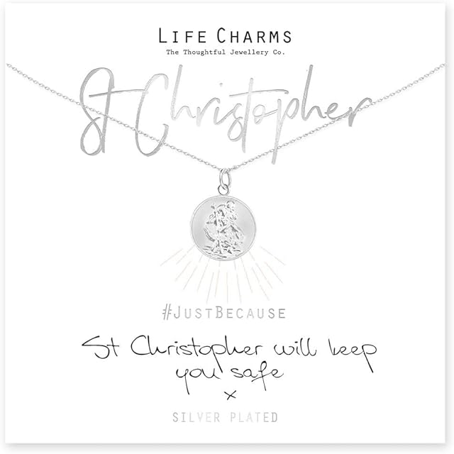 Life Charms St Christopher Will Keep You Safe Necklace