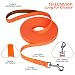 IOKHEIRA Trainingsleine für Hunde, wasserdichte Hundeleine mit Gepolstertem Griff 5m/10m/15m/20m, PVC-Hundeleine mit Starkem Rückruf für Hunde, Tracking & Camping (5M, Orange)