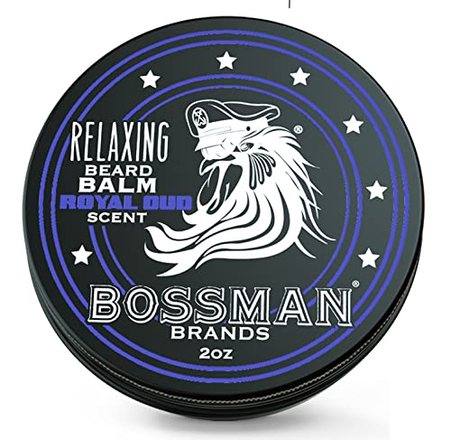 Bossman Relaxing Beard Balm - Beard Tamer, Relaxer, Thickener And Softener Cream - Beard Care Product - Made In Usa (Royal Oud Scent) #TOP10