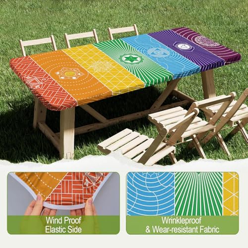 Nappe de camping imperméable résistante à l'huile avec envers flanelle douce ajustée - 4