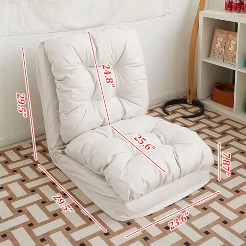 Sillón plegable con cojín blanco miniatura 2