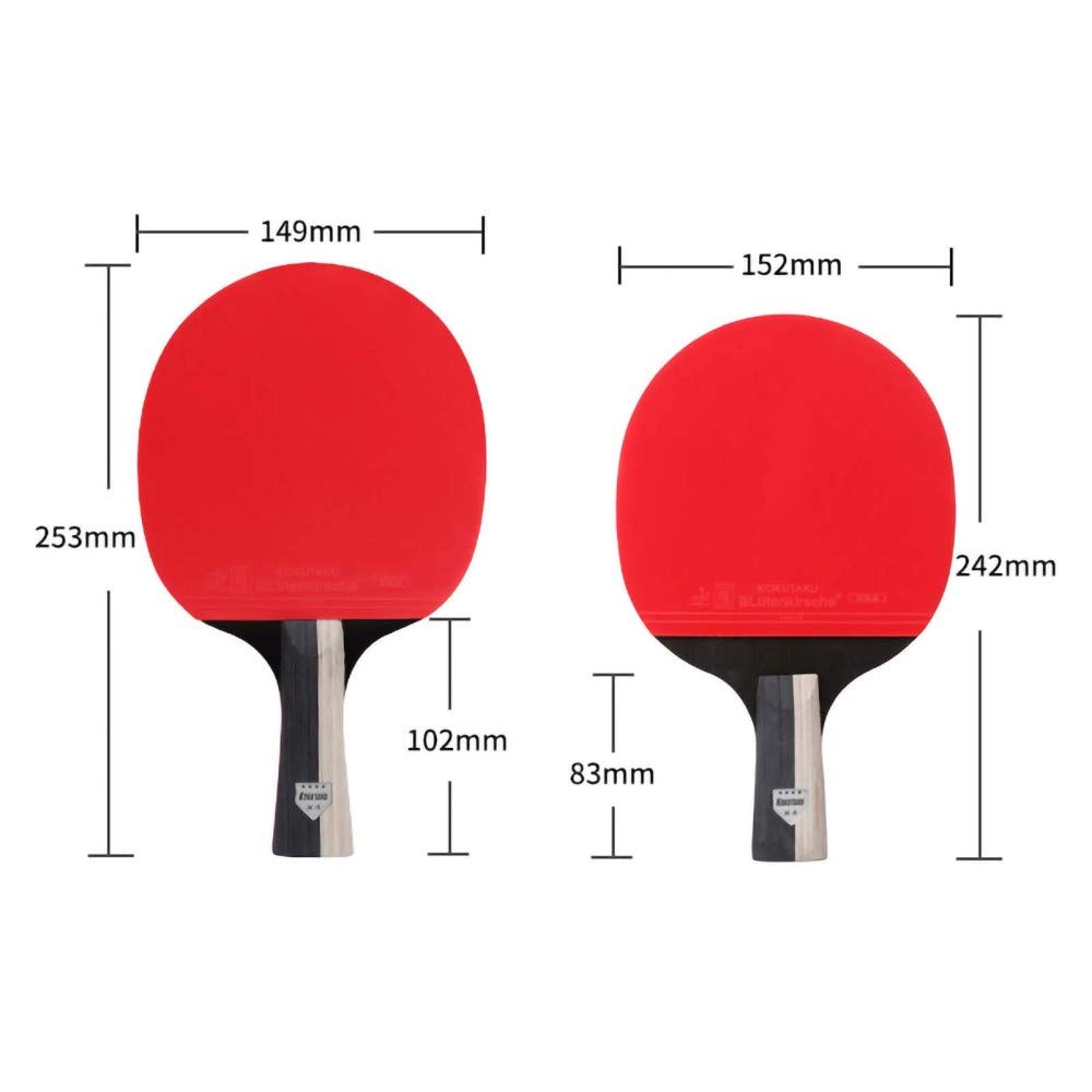 Paleta De Ping Pong Profesional V9 – 9 Capas Con ébano Y Carbono, Mango Largo O Corto, Para Ataque Rápido