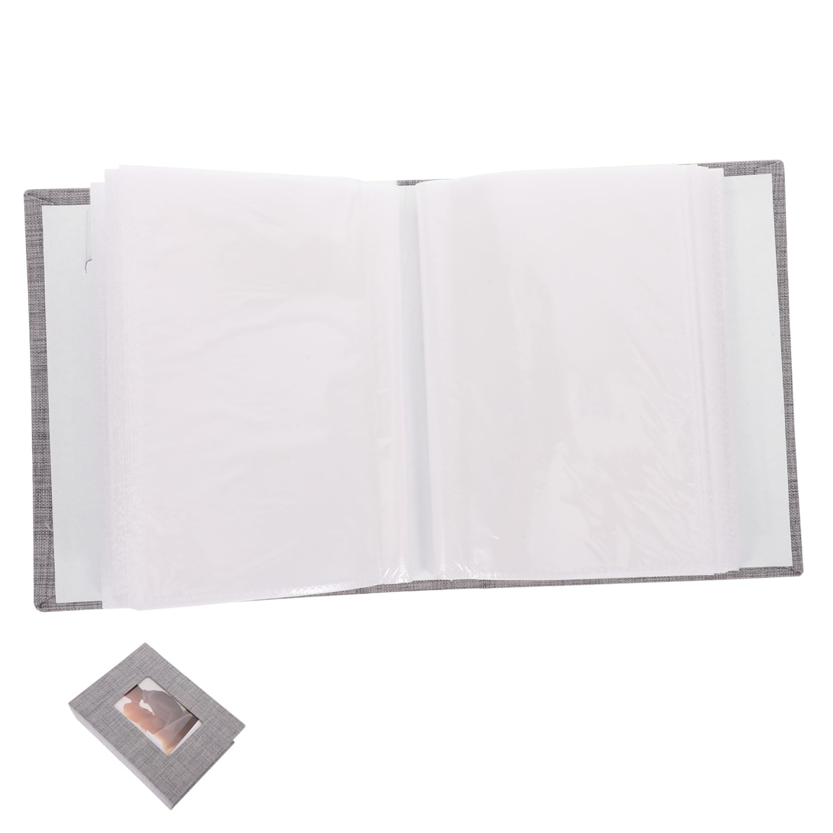 PRETYZOOM 4 Stück Fotoalbum Aus Leinen Großes Fotoalbum Fotoalben Kleines Fotos Erinnerungen -sammelalbum Papa- Bilderalbum Bilderbücher Pvc Grey