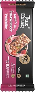 True Elements Trippin On Berry Protein Bar 50gm - 10g Protein + 7g Fibre | Daily Protein Snack | Goodness of Multigrains, ...