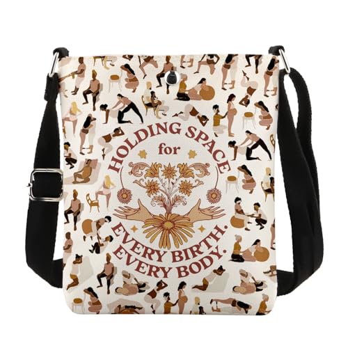 MAOFAED Doula Gift for Birth Worker, Midwife Gift, Labor and Delivery Positions Crossbody Bag, Shoulder Bag