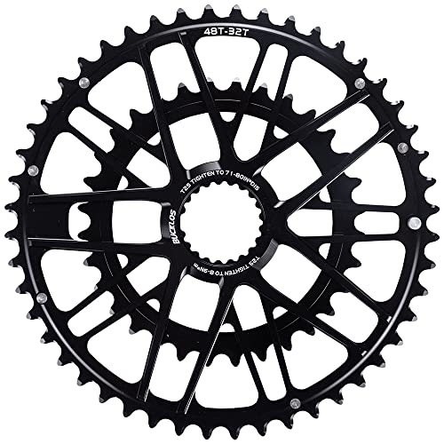 Plateau de vélo BUCKLOS double vitesse 48T-32T moulage intégré haute résistance