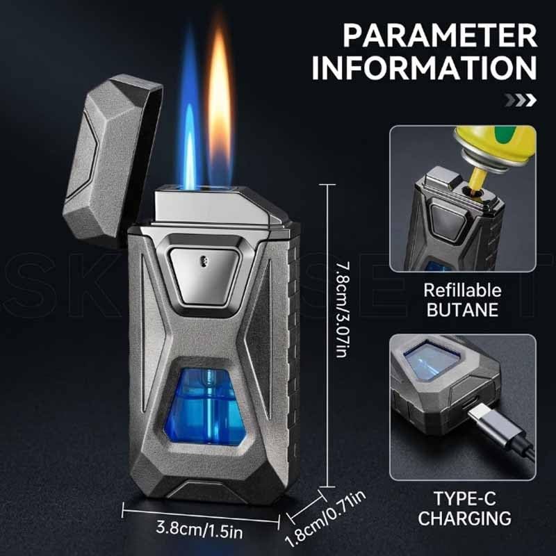 Encendedor Dual de Llama, Recargable USB, Activado por Voz miniatura 4