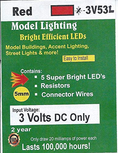 Lights4Models 3v 5mm Red LED by
