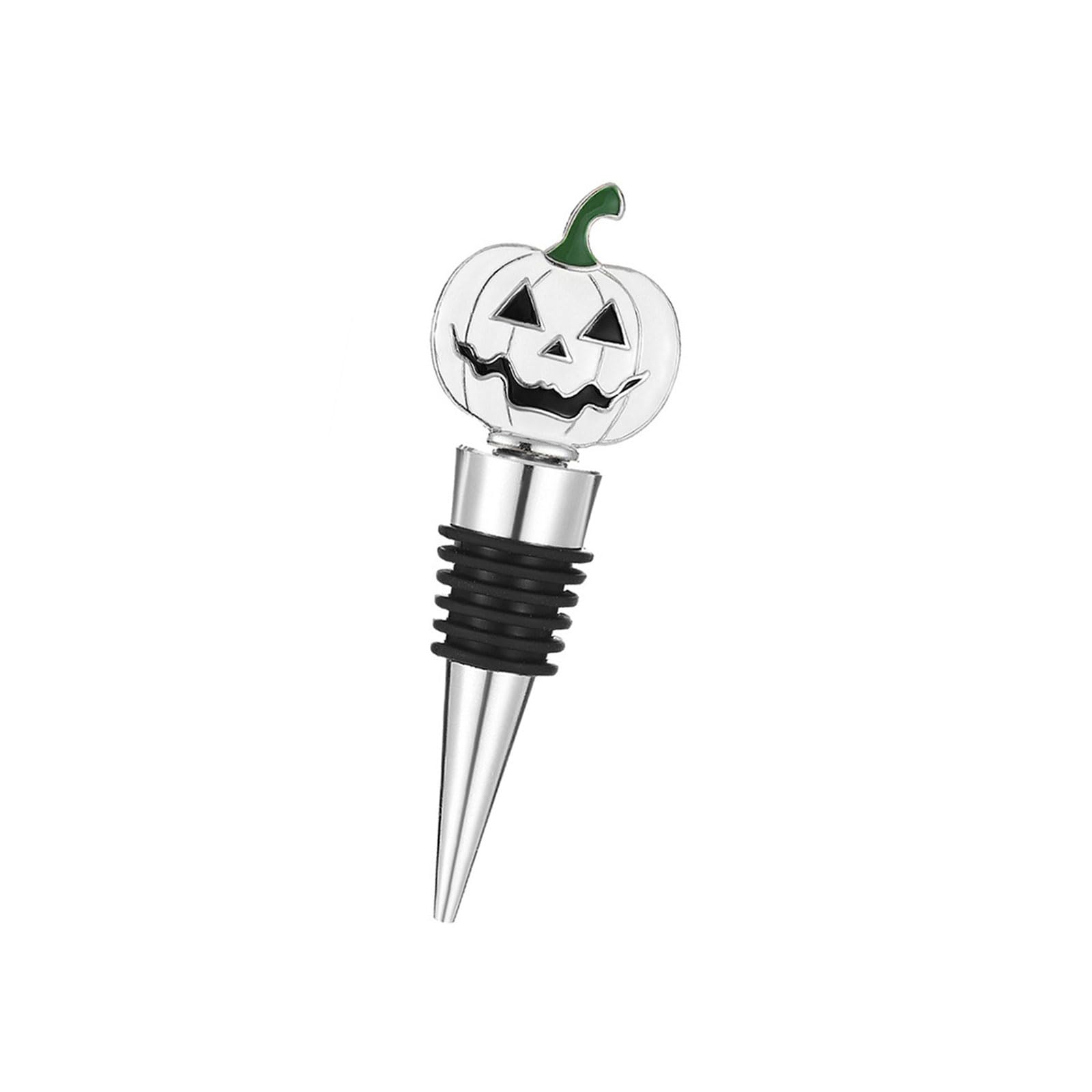 Jazuaiao Halloween Pumpkin Wine Stopper Zinc Alloy Festive Bottle Cork for Champagne Preservation & Party Decorations Creative Wine Bottle Stopper