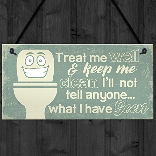Red Ocean Funny BATHROOM Signs Shabby Chic Door Plaque Sign for Toilet Bathroom The Loo - Image 4