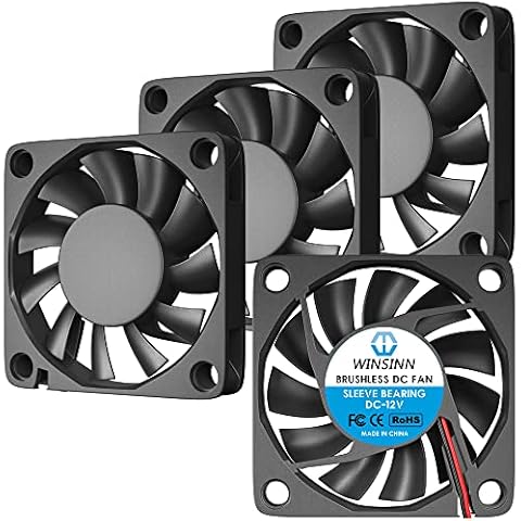 WINSINN 60mm Lüfter 12V Bürstenlos 6010 60x10mm Kühlung - hohe Geschwindigkeit (4 Stück) Cover