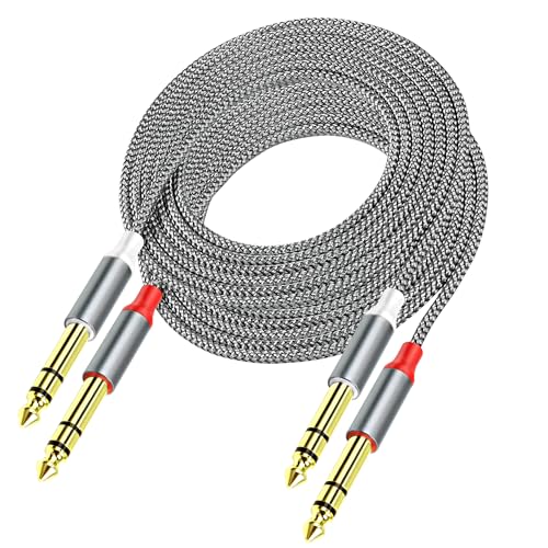 Cable de audio estéreo XMSJSIY dual 6.35mm TRS 2M