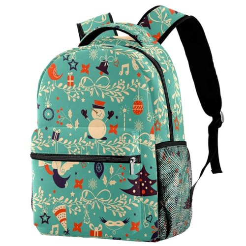 Sac à dos ordinateur portable voyage homme femme imprimé sapin de Noël casual
