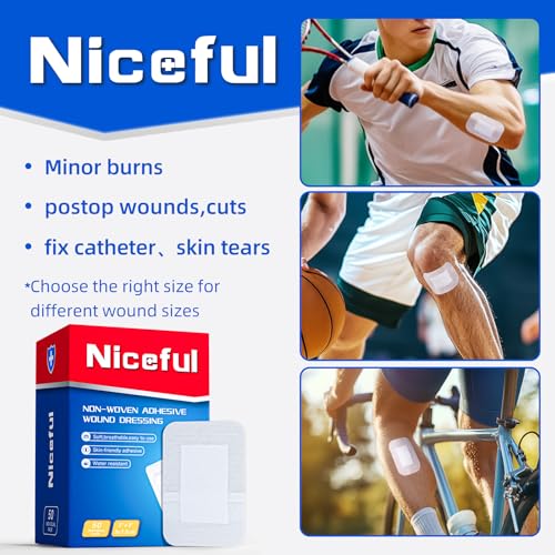 image for Niceful 50Pcs Adhesive Gauze Bandages 2