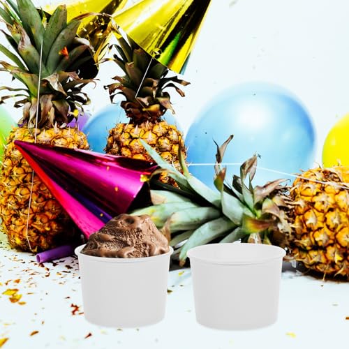 Tazones de papel biodegradables TEHAUX con diseño resistente para postres de verano 8