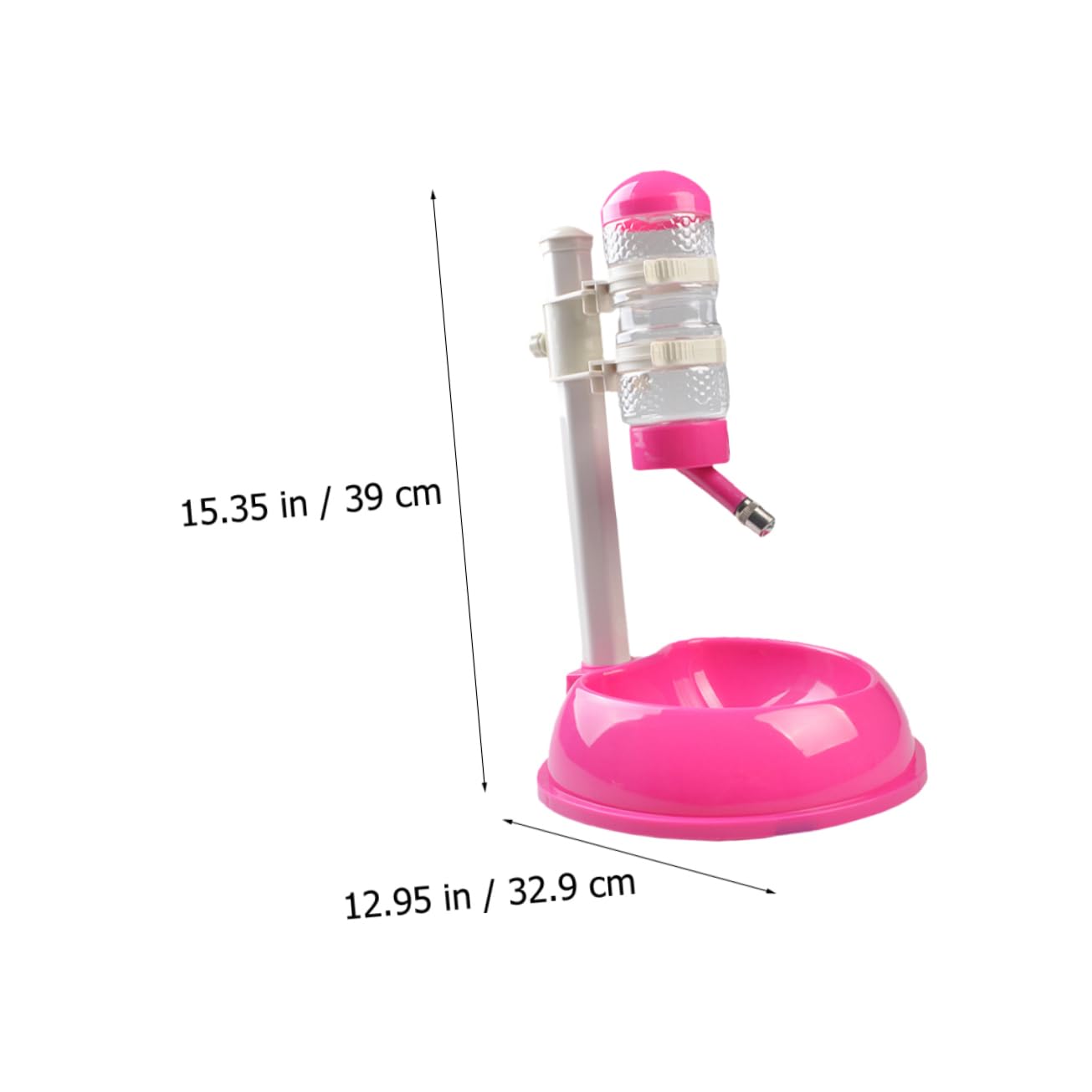 WOONEKY Dispensador Automático de Comida y Agua Regulable para Mascotas, 500 Ml Desmontable, Botella, Adecuado para Perros y Gatos en Casa