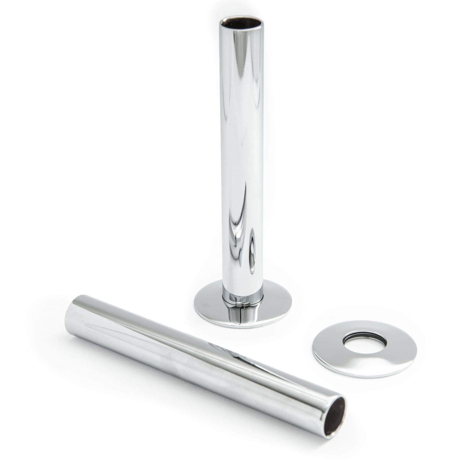 Foundry Chrome 130Mm Pipe Sleeve/Shrouds/Covers And Collar Set | (Pair) (Chrome)