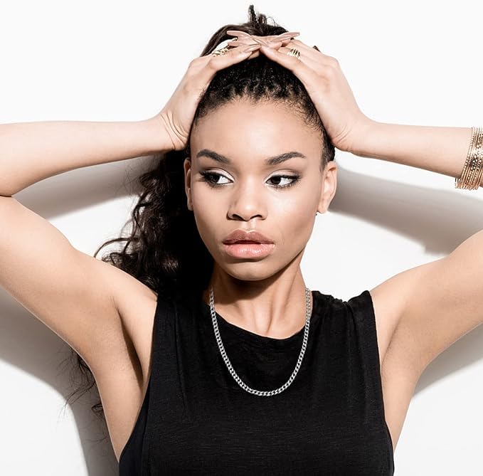 Silver Chain for Men Stainless Steel Men's Necklaces Chain Cool Diamond Cut Cuban Link Chain for Men Hip-Hop Jewelry 4mm/6mm 17/18/20/22/24/26 Inches4