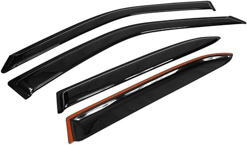 4 unidades de deflector de protección solar y lluvia viseras delanteras traseras izquierda del conductor derecho del pasajero cinta lateral superior