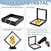20 PCS 3D Floating Display Case, Transparent PE Jewelry Storage Box, Black Coin Display Frame Stand Holder for Medals, Jewelry, Gems, Coins, , 3.5 x 3.5 x 0.8 Inches (Black)