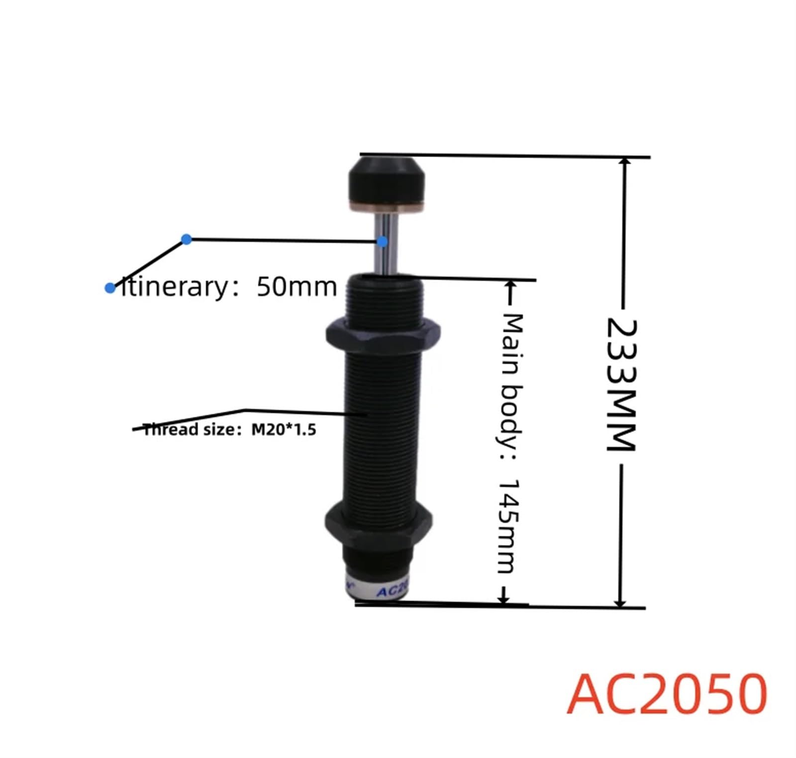 Ammortizzatori AC Tamponi pneumatici oleoidraulici for una gamma di modelli di ammortizzatori AC1420 1425 2016 2020 2025 2050 2025 2030 1 pz(AC2050)