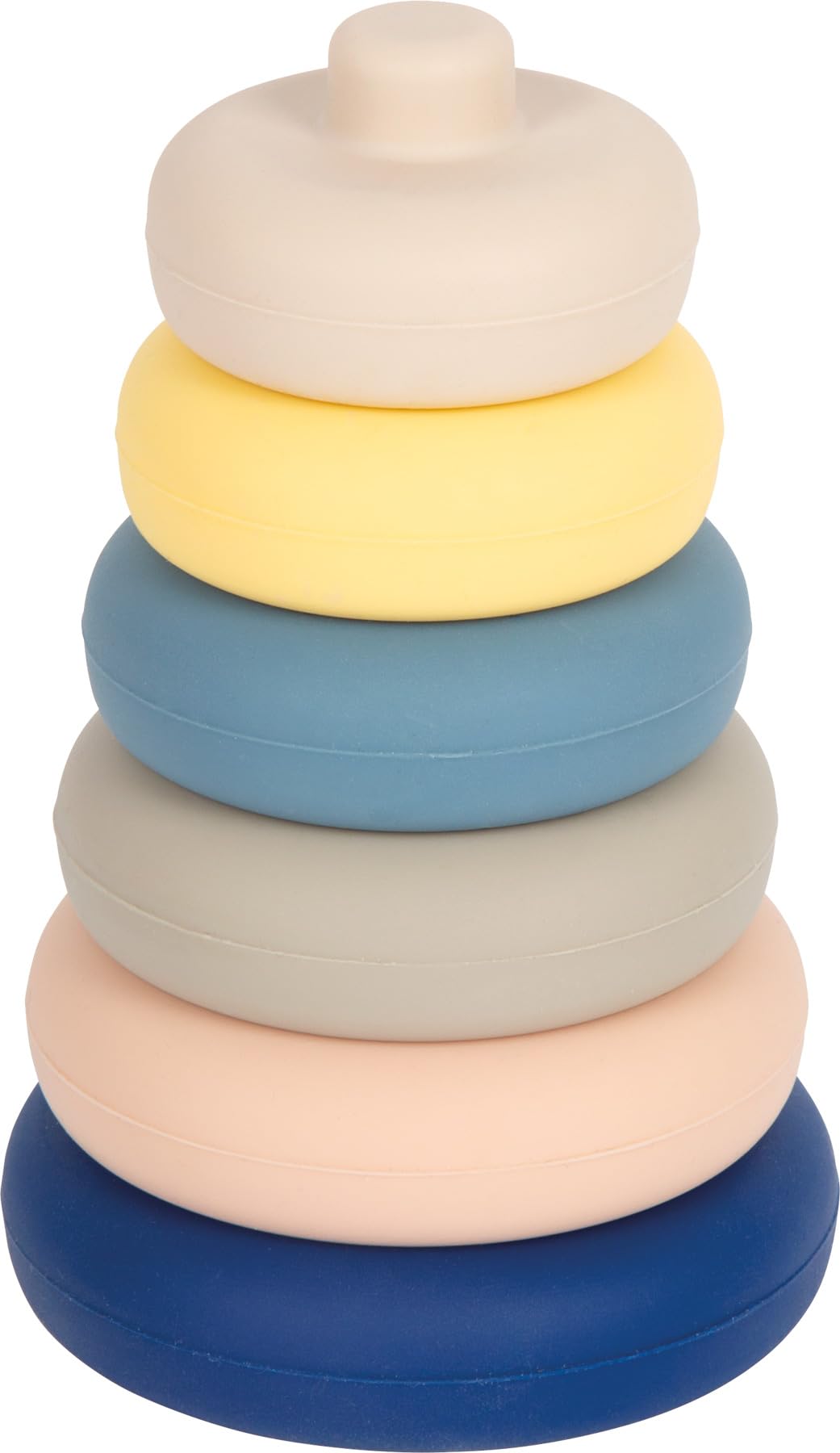 small foot Silicone Stacking Tower, 6 pieces, BPA-free, learning toy for the bath and sandpit, for ages 1+ years, 12749