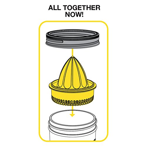 Jarware Juicer Lid For Wide Mouth Mason Jars, Yellow #TOP4