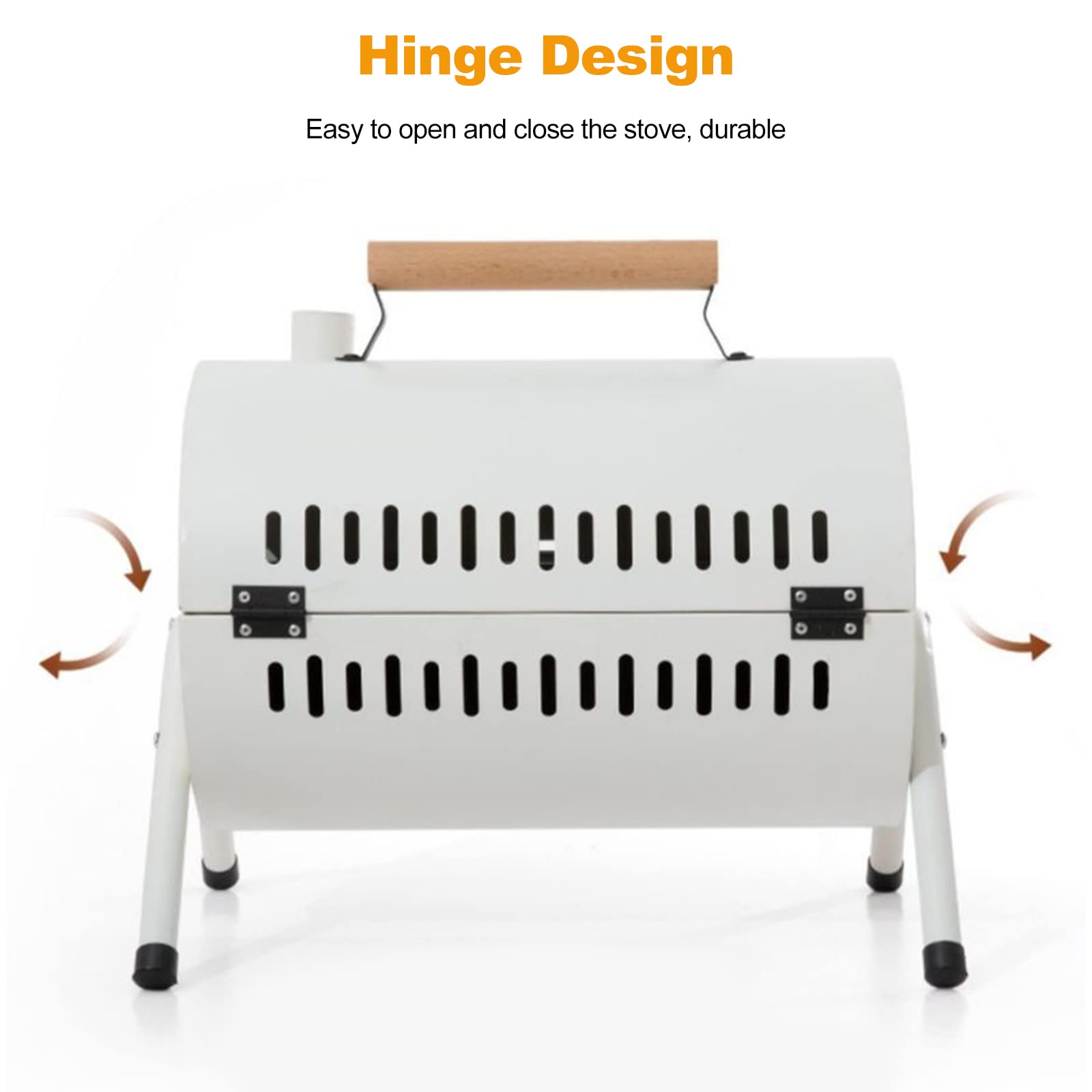 Ergocar Tragbar Holzkohlegrills, 2 in 1 Picknickgrill mit Backblech, Einfach zu säubern BBQ-Tischgrill, Barbecue Grill für Picknick Garten Terrasse Camping Reisen