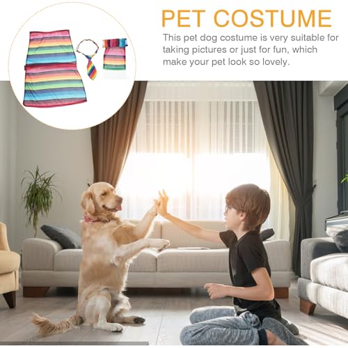 Disfraz Poncho Mexicano Multicolor para Perro Pequeño miniatura 3