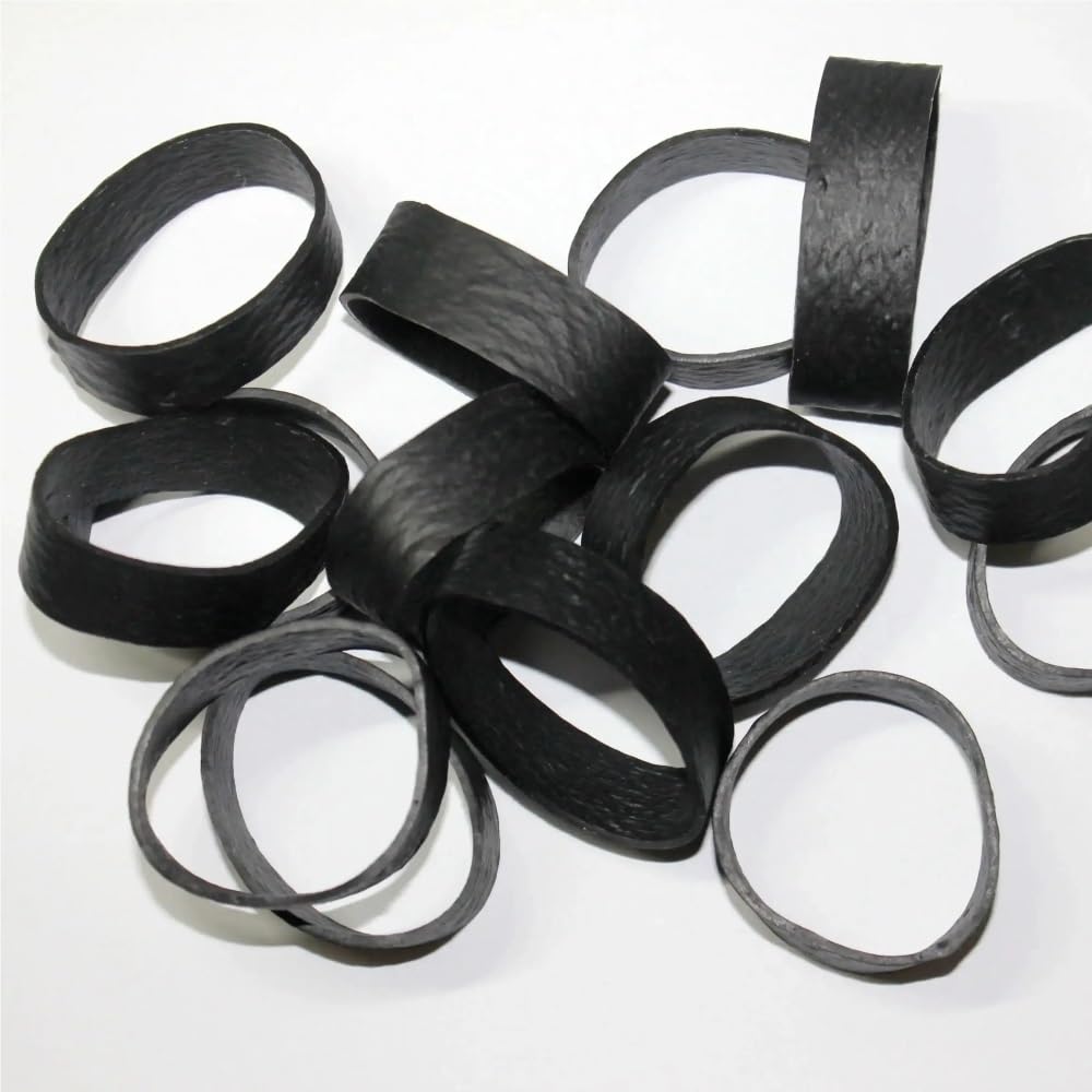 Elastici, Confezione da 50 Elastici Neri in Gomma 4x1,5 cm for Forniture for Ufficio