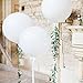 5pcs Large White Balloons 36 Inch Big Round White Balloons Jumbo Balloons Giant Latex White Balloons for Wedding Birthday Baby shower Decorations